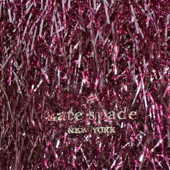 Kate Spade Like TINSEL Burgundy Small Bucket Handbag - Picture 3 of 11